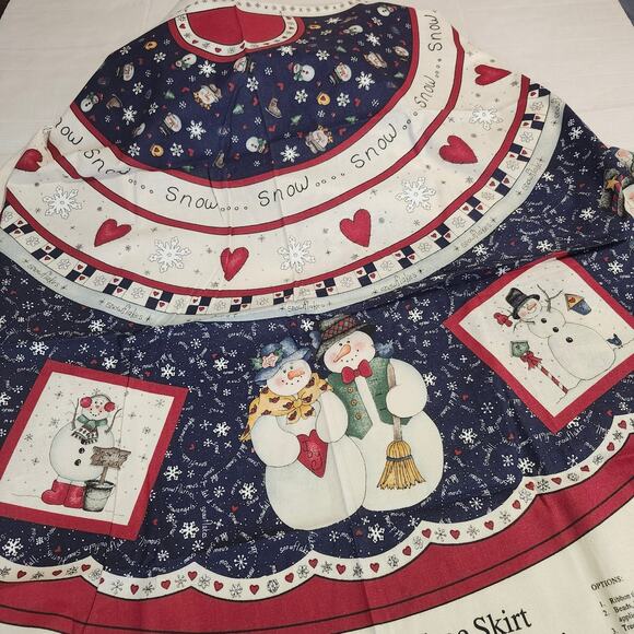 Diana Marcum For Marcus Bros. Snow Buddies Fabric Panels Christmas Tree Skirt - Picture 2 of 8